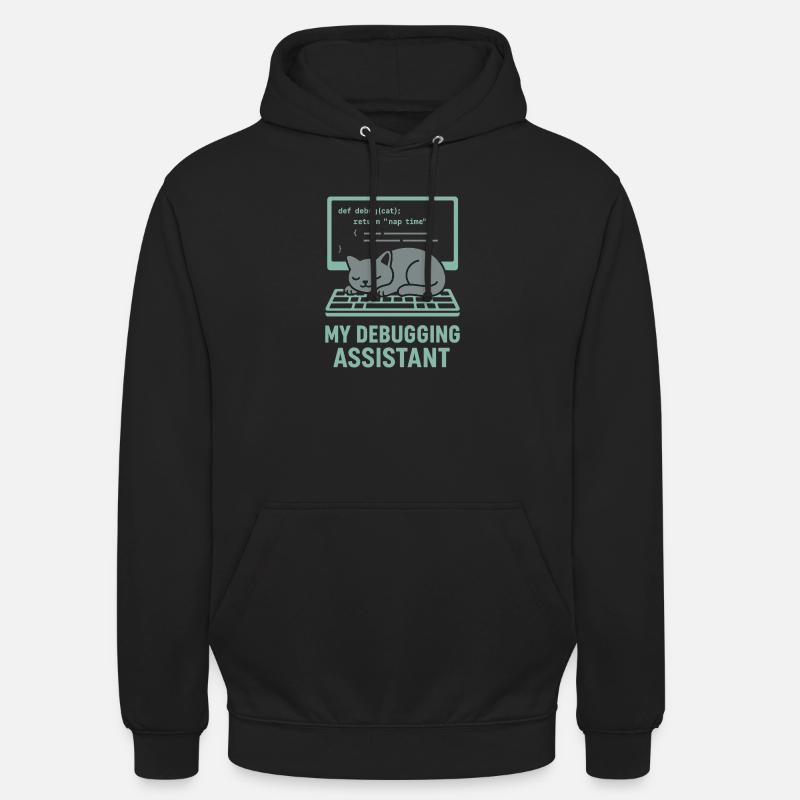 Mein Debugging Assistent Katze - Unisex Hoodie - Schwarz