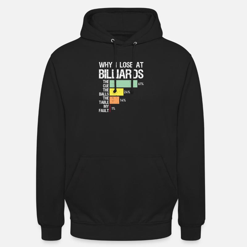 pourquoi je perds au billard - Sweat-shirt à capuche unisexe - noir