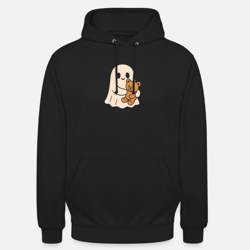 Fantôme câlin avec Teddy - Sweat-shirt à capuche unisexe - noir