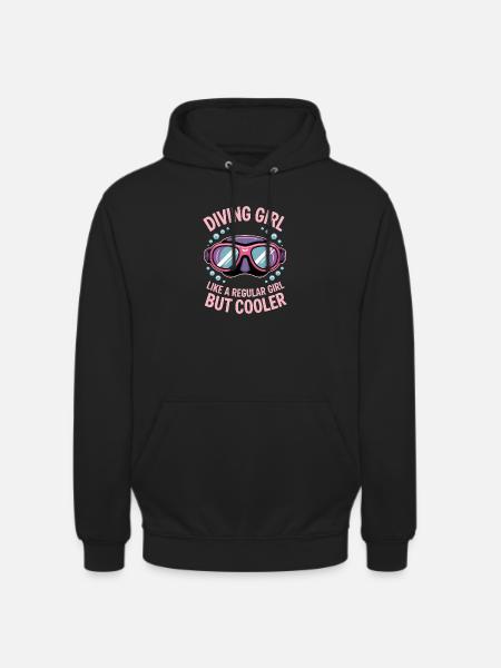 Plongée Dire Fille Drôle Plongée Cadeau - Sweat-shirt à capuche unisexe - noir