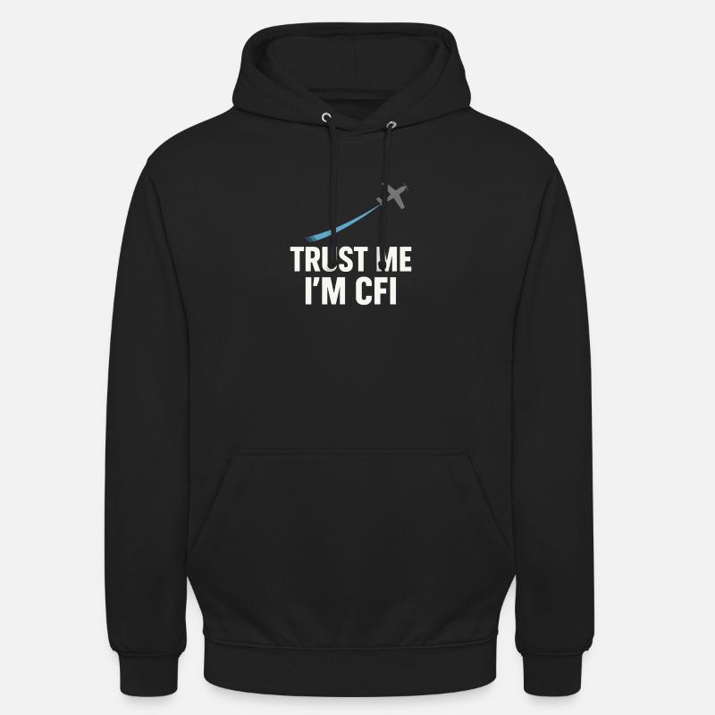 Fluglehrer Cfi Pilot Luftfahrtlehrer - Unisex Hoodie - Schwarz