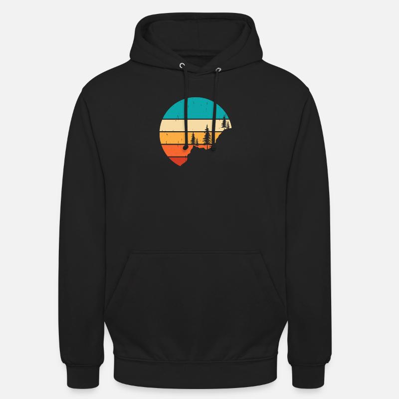 Wandern Wanderer Bergsteiger Geschenk - Unisex Hoodie - Schwarz