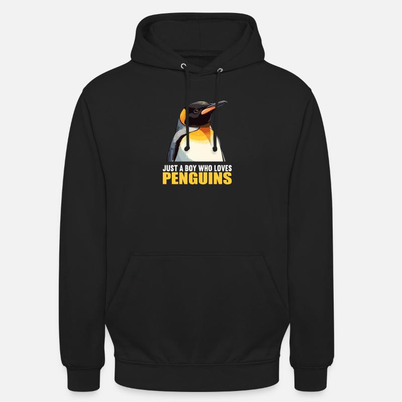 Pingouins Pingouin - Sweat-shirt à capuche unisexe - noir
