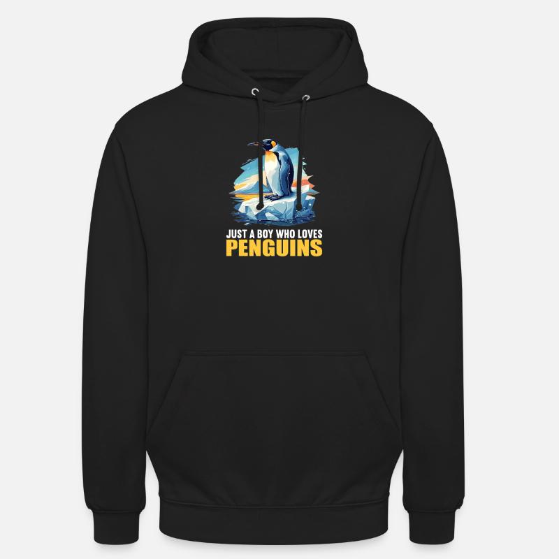 Pingouins Pingouin - Sweat-shirt à capuche unisexe - noir