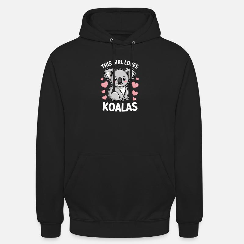Koala Spruch Mädchen Lustiges Koala Geschenk - Unisex Hoodie - Schwarz