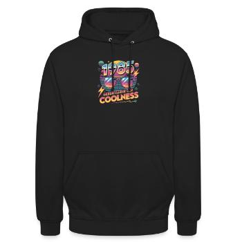 1985 Geburtstag der Coolness - Unisex Hoodie - Schwarz - Vorne - Alina (178cm) & Michal (187cm)