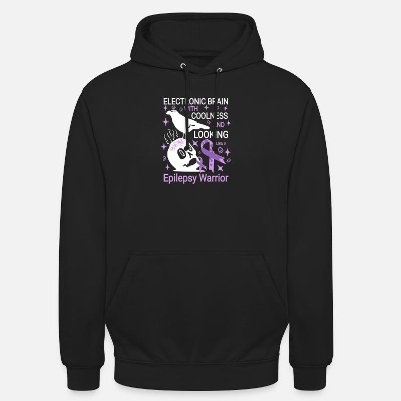 Electronic brain funny Epilepsie Spruch  - Unisex Hoodie - Schwarz