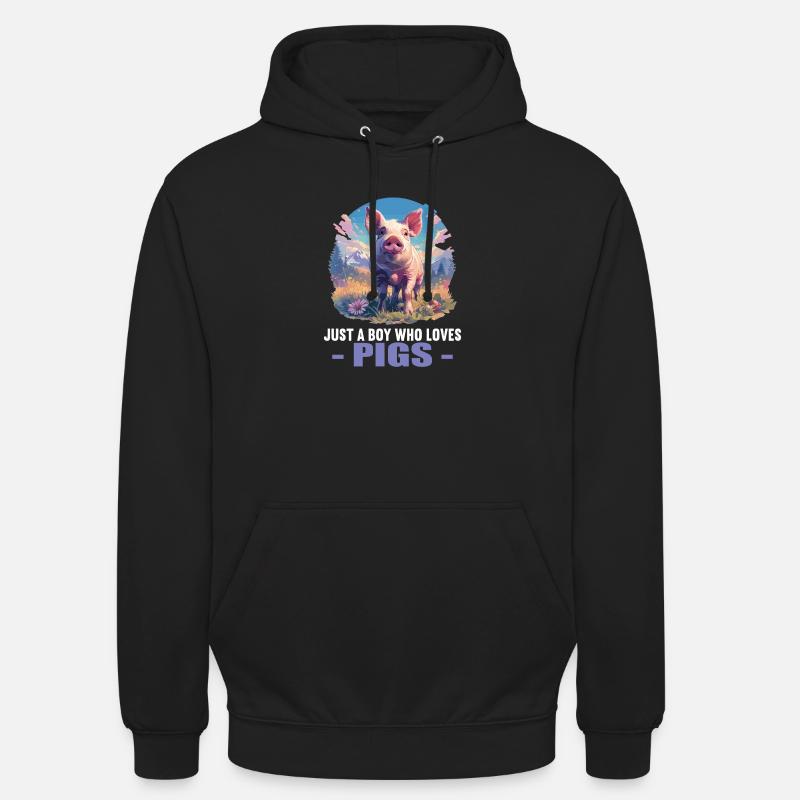 Cochon Cochon - Sweat-shirt à capuche unisexe - noir