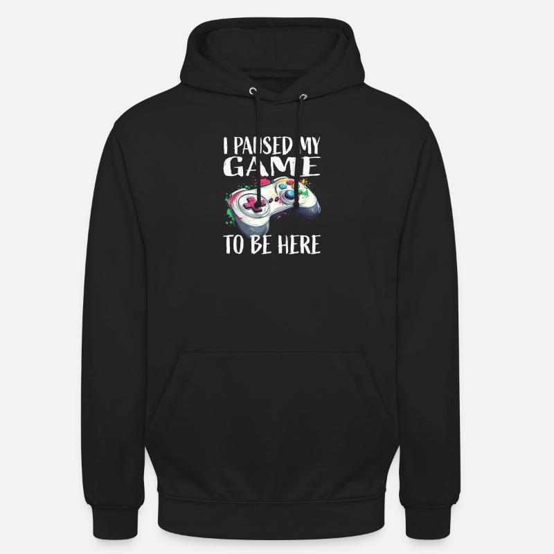 J’ai mis ma manette en pause - Sweat-shirt à capuche unisexe - noir