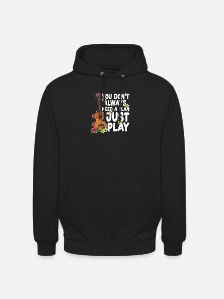 Hawaiian Ukulele Uke You Don't - Unisex Hoodie - black