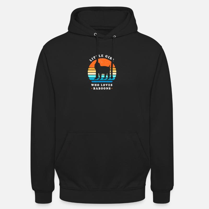 Baboon Primate Monkey Monkey Baboon - Unisex Hoodie - black