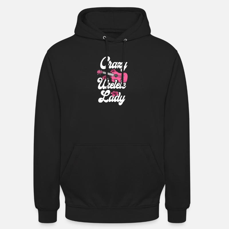 Hawaiian Ukulele Uke Crazy Ukulele - Unisex Hoodie - Schwarz