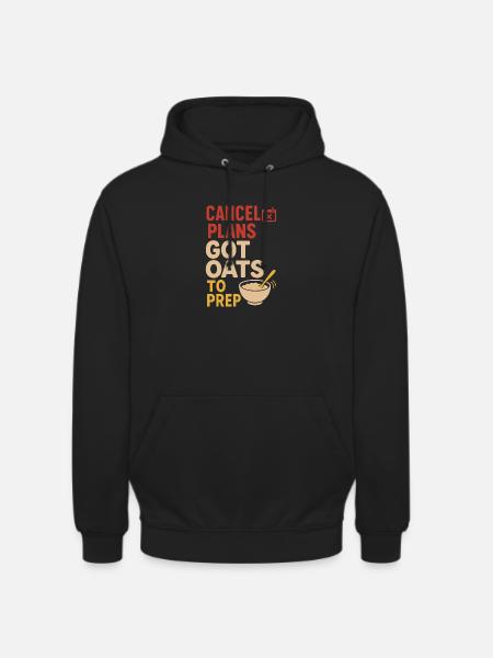 Haferbrei Frühstückskultur Overnight - Unisex Hoodie - Schwarz