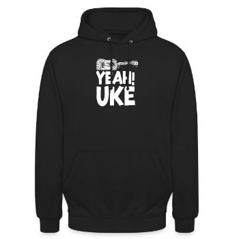 Hawaiian Ukulele Uke Yeah! Uke - Sweat-shirt à capuche unisexe - noir - Devant - Alina (178cm) & Michal (187cm)