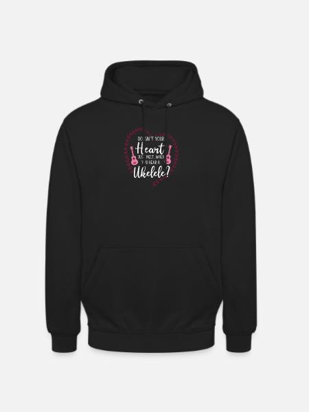 Hawaiian Ukulele Uke Doesn't Your - Unisex Hoodie - black