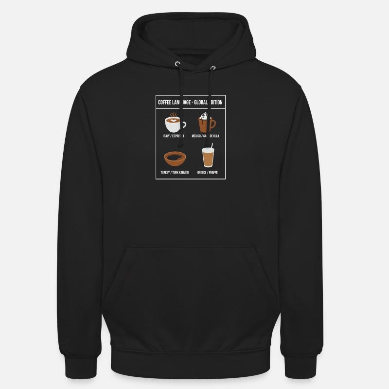 Coffee Language Global Edition - Unisex Hoodie - black