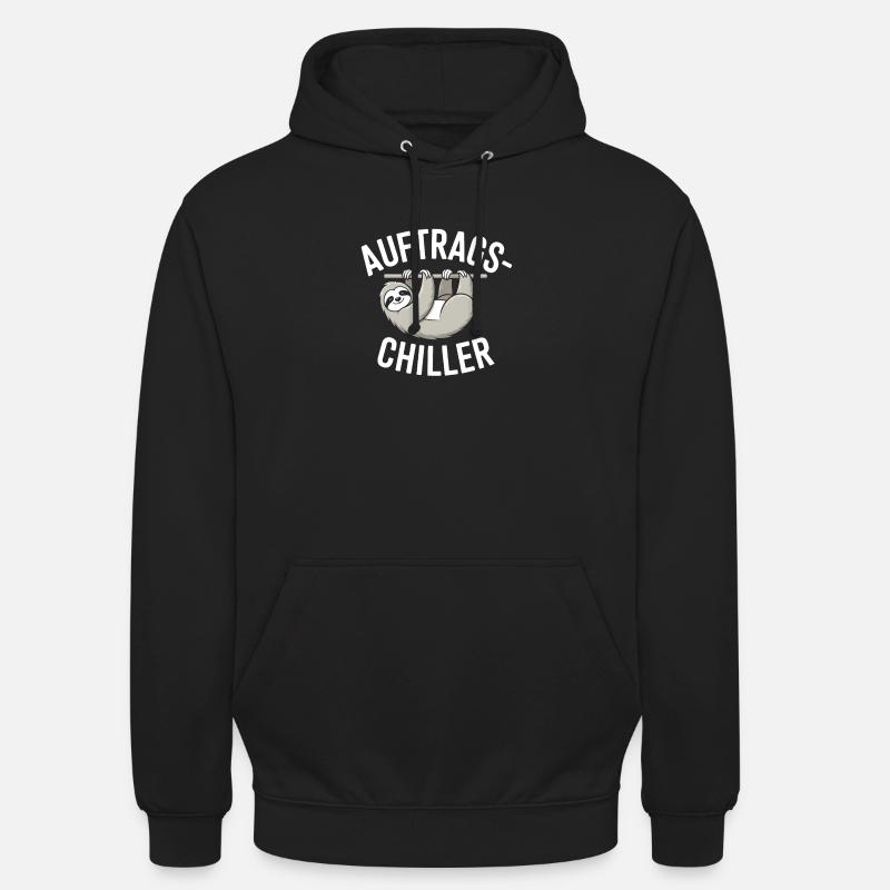 Commander Chiller Commander Chiller Bureau Sloth - Sweat-shirt à capuche unisexe - noir