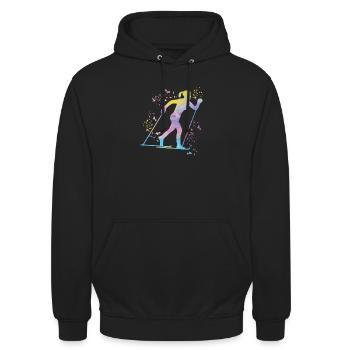 Ski de fond Ski de fond - Sweat-shirt à capuche unisexe - noir - Devant - Alina (178cm) & Michal (187cm)