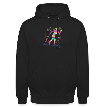 Ski de fond Ski de fond - Sweat-shirt à capuche unisexe - noir - Devant - Alina (178cm) & Michal (187cm)
