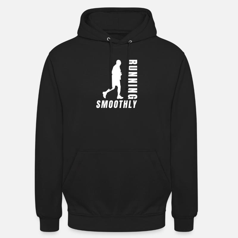 Coureur de marathon courant en douceur - Sweat-shirt à capuche unisexe - noir