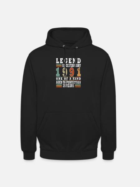 February 1991 Jubilee 1991 Legends February - Unisex Hoodie - black