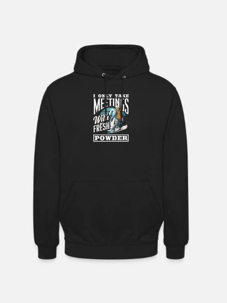 Snowboarding Snowboard Meeting Chairlift - Unisex Hoodie - black