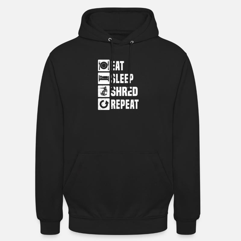 Message de snowboard clair - Sweat-shirt à capuche unisexe - noir