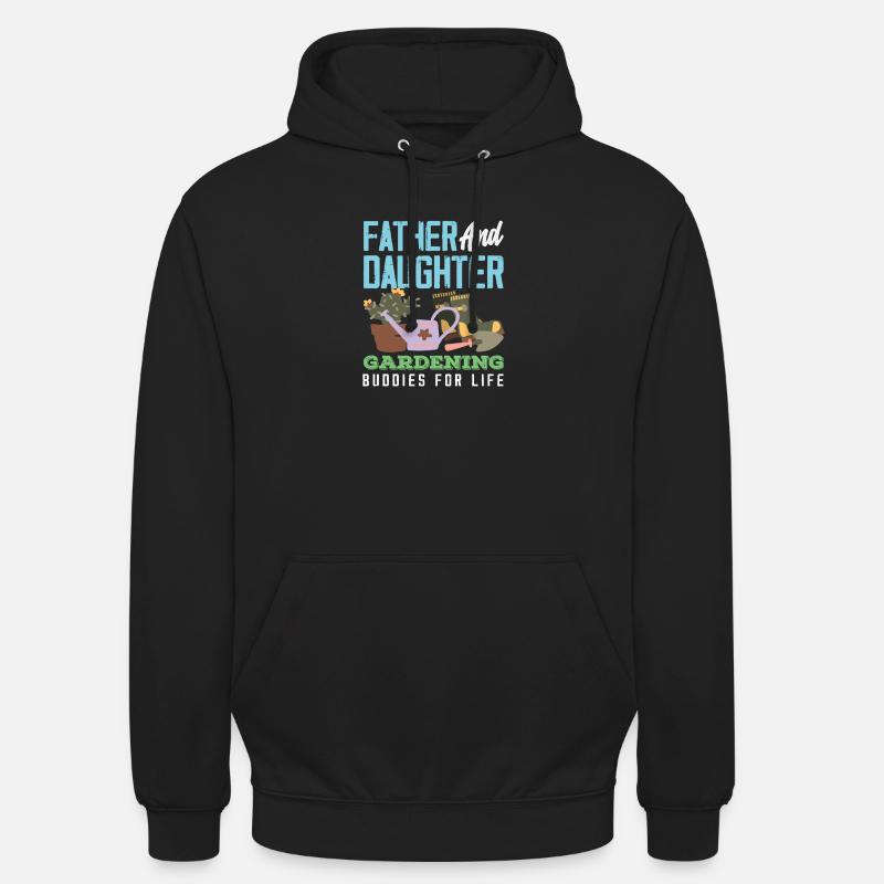 Vater-tochter-gartenarbeit Garten - Unisex Hoodie - Schwarz
