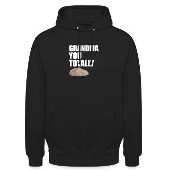 Grannysaur Lustige rosa Dinosaurier-Oma-Kunst - Unisex Hoodie - Schwarz - Vorne - Alina (178cm) & Michal (187cm)