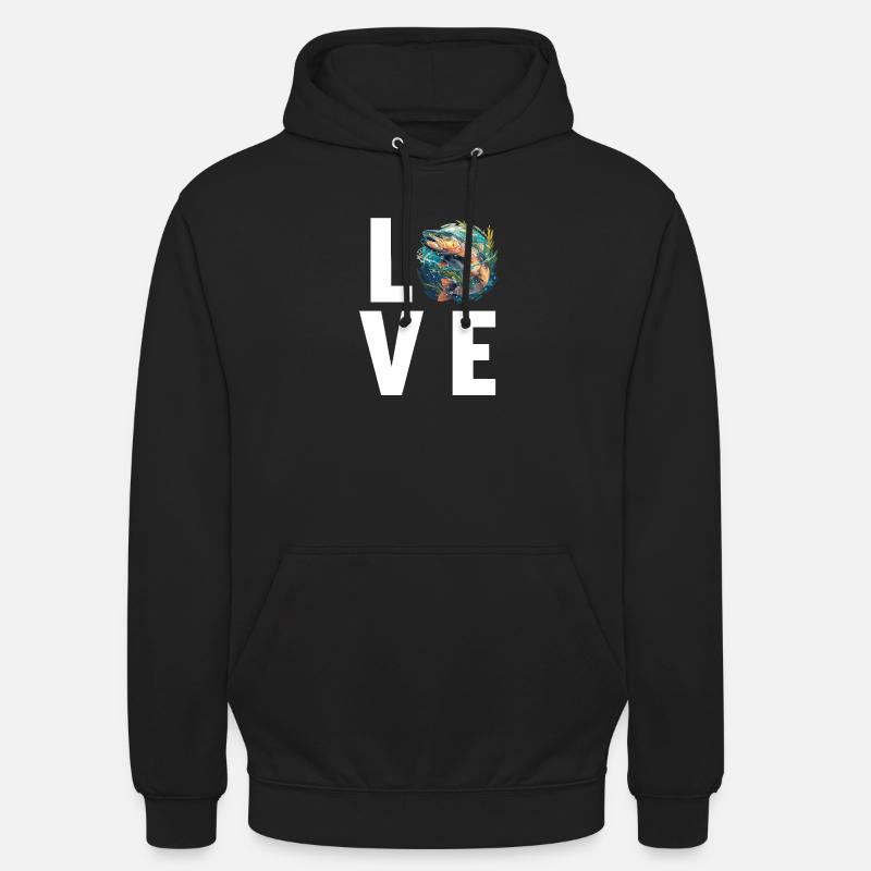 Lachse Lachs - Unisex Hoodie - Schwarz