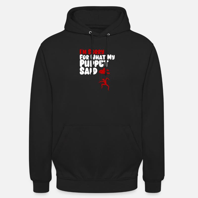 Puppet Confession on Strings - Unisex Hoodie - black