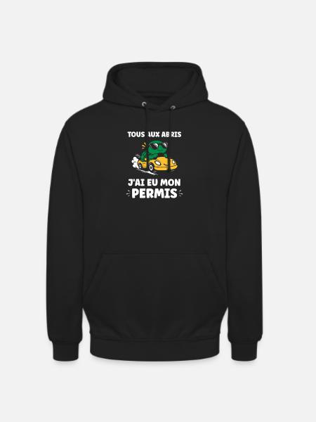 Huumori Minulla on ajokortti - Unisex-huppari - musta