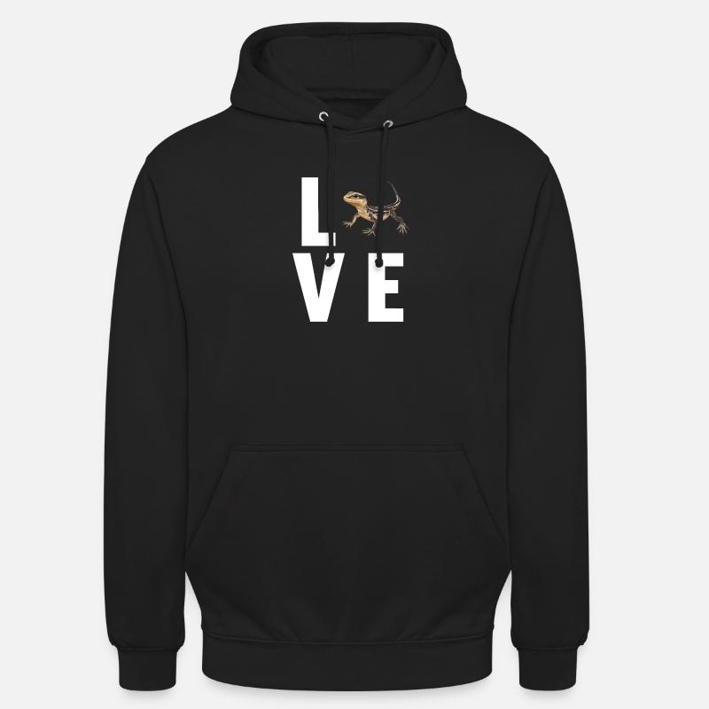 Lucertole Lucertole - Felpa con cappuccio unisex - nero