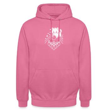 Kawaii Cat Bowling - Unisex Hoodie - pink - Front - Alina (178cm) & Michal (187cm)