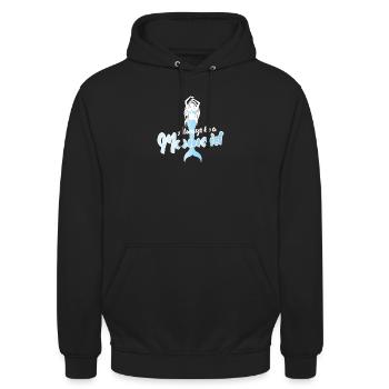 Always Be a Mermaid Inspirational Quote Design - Unisex Hoodie - Schwarz - Vorne - Alina (178cm) & Michal (187cm)
