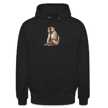 Macaque Macaque - Unisex Hoodie - black - Front - Alina (178cm) & Michal (187cm)