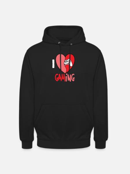 I LOVE GAMING - Unisex Hoodie - Schwarz