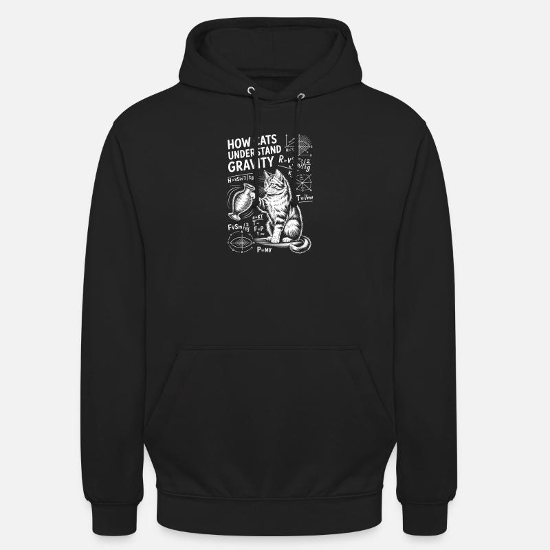 Physics Cats Sayings Math Joke Physics Gift - Unisex Hoodie - black