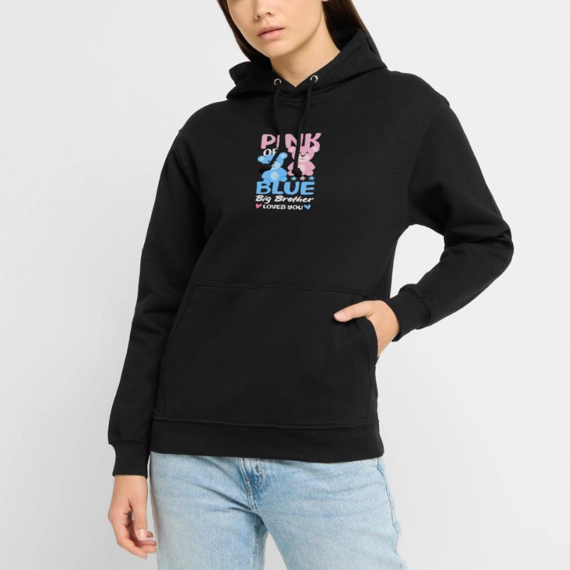 Pink Oder Blau Großer Bruder Liebt Dich Unisex Hoodie