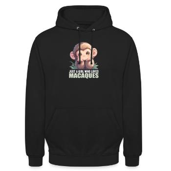Macaque Macaque - Unisex Hoodie - black - Front - Alina (178cm) & Michal (187cm)
