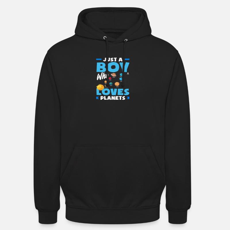 Un seul garçon qui aime les planètes L’espace - Sweat-shirt à capuche unisexe - noir