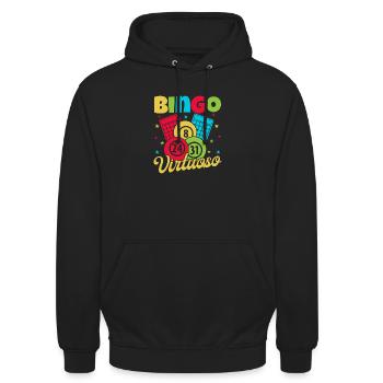 Bingo Game Virtuoso Bingo - Unisex Hoodie - black - Front - Alina (178cm) & Michal (187cm)