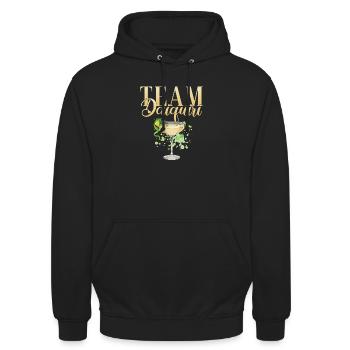 Équipe de cocktails de soirée de jeune fille Daiquiri - Sweat-shirt à capuche unisexe - noir - Devant - Alina (178cm) & Michal (187cm)
