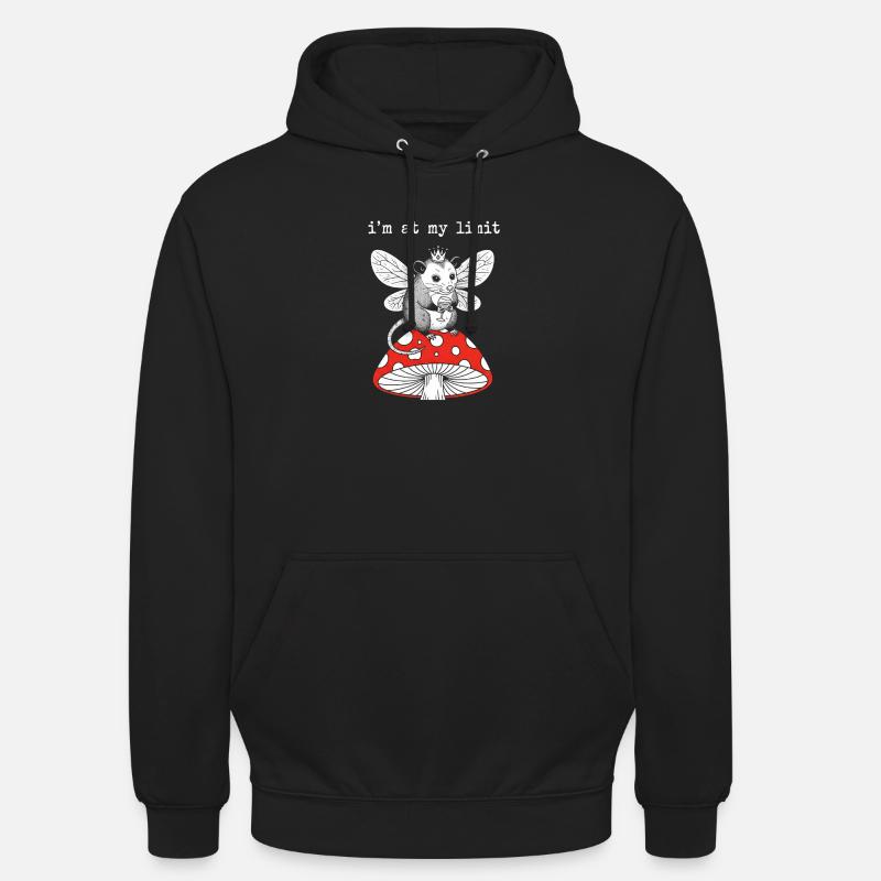Souris ailée limitée sur champignon - Sweat-shirt à capuche unisexe - noir