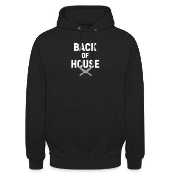 Prep Cook Kitchen Prep Back Of House Line - Unisex Hoodie - black - Front - Alina (178cm) & Michal (187cm)