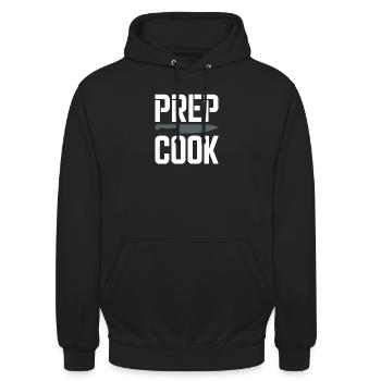 Prep Cook Kitchen Prep Back Of House Line - Unisex Hoodie - black - Front - Alina (178cm) & Michal (187cm)