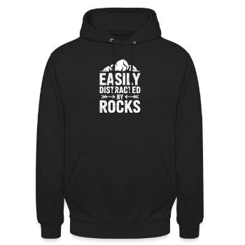 Stones Sayings Stones Funny Stones Gift - Unisex Hoodie - black - Front - Alina (178cm) & Michal (187cm)