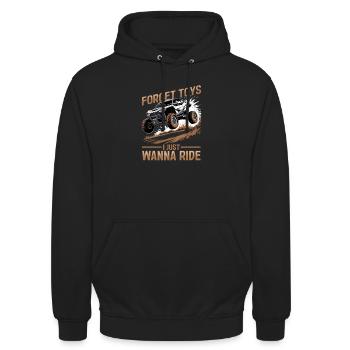 UTV Tout-Terrain Boy Men 4 Wheels Side by Side - Sweat-shirt à capuche unisexe - noir - Devant - Alina (178cm) & Michal (187cm)