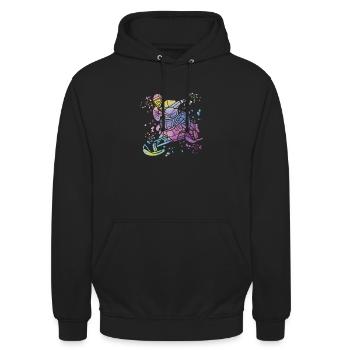 Snowmobile, Snowmobile, Snowmobile - Unisex Hoodie - black - Front - Alina (178cm) & Michal (187cm)