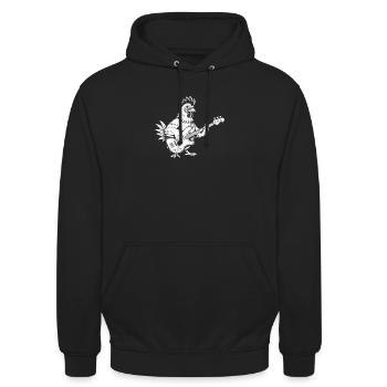 Nebelwald Silhouette Mono - Unisex Hoodie - Schwarz - Vorne - Alina (178cm) & Michal (187cm)